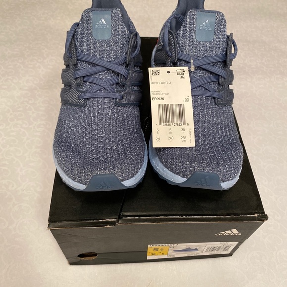 Adidas Ultra Boost Tech Ink Glow Blue Size 5.5 - Picture 9 of 11
